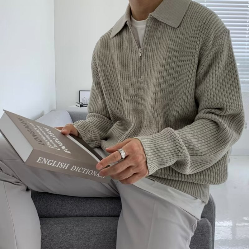 HERITAGE ZIPPED SWEATER