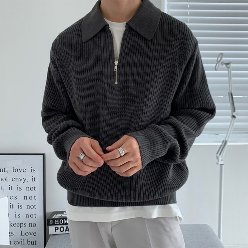HERITAGE ZIPPED SWEATER