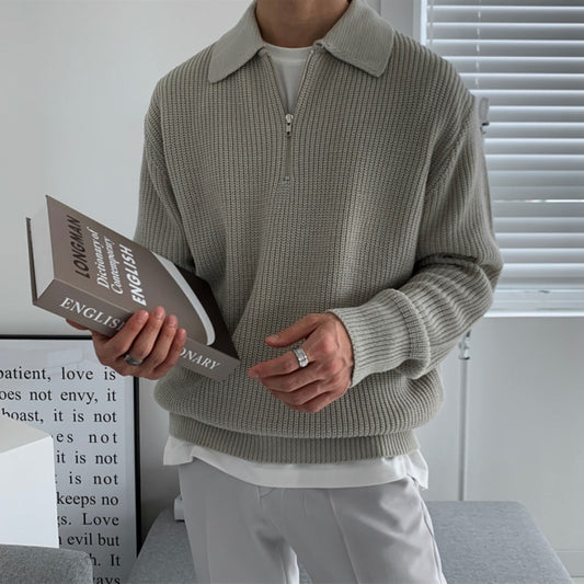 HERITAGE ZIPPED SWEATER