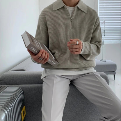 HERITAGE ZIPPED SWEATER