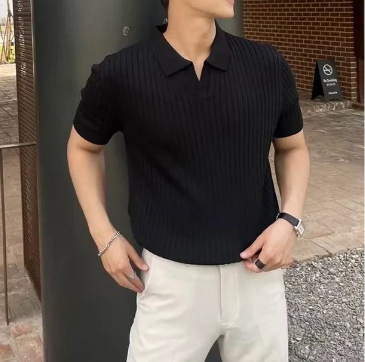 STRIPED CASUAL POLO